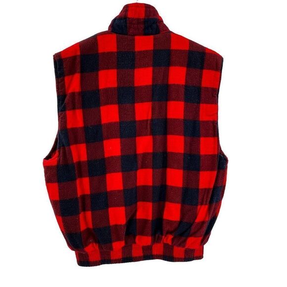 Vintage Ozark Trail Flannel Buffalo Check Plaid Zip Up Vest - Picture 2 of 6